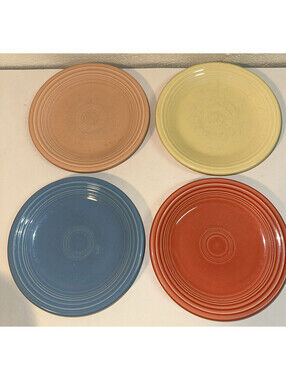 Fiesta ~ Mixed Color Lot Of 4 - 7 1/4” Salad Plates Fiestaware Homer Laughlin